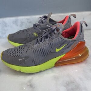 Nike Air Max 270 Gray and Neon Green Men's Shoes